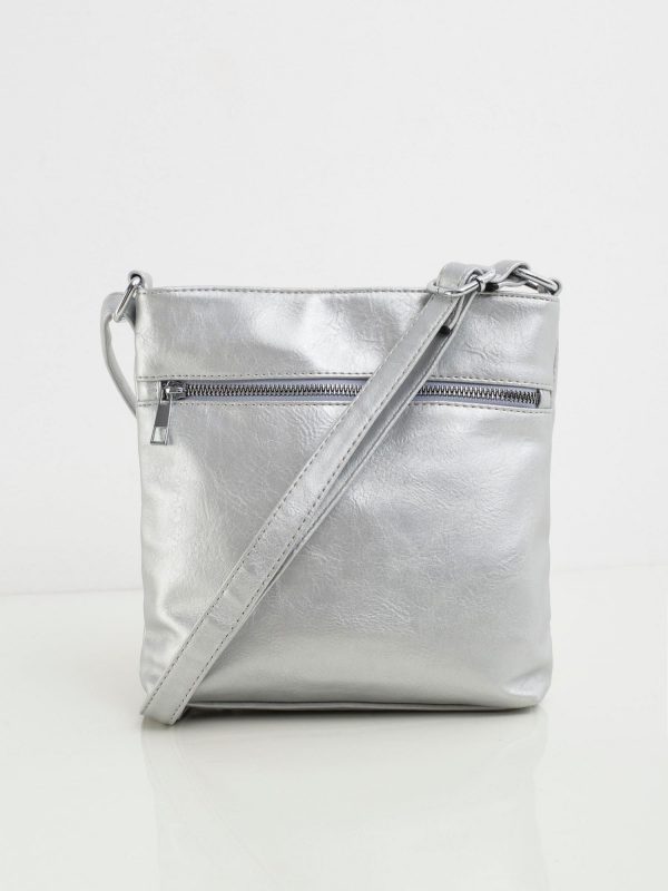 Silver Messenger Bag