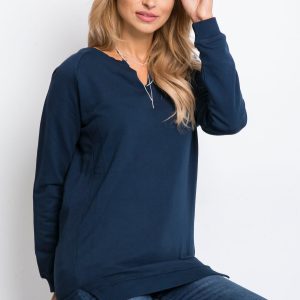 RUE PARIS Navy Blue Sweatshirt Saturday