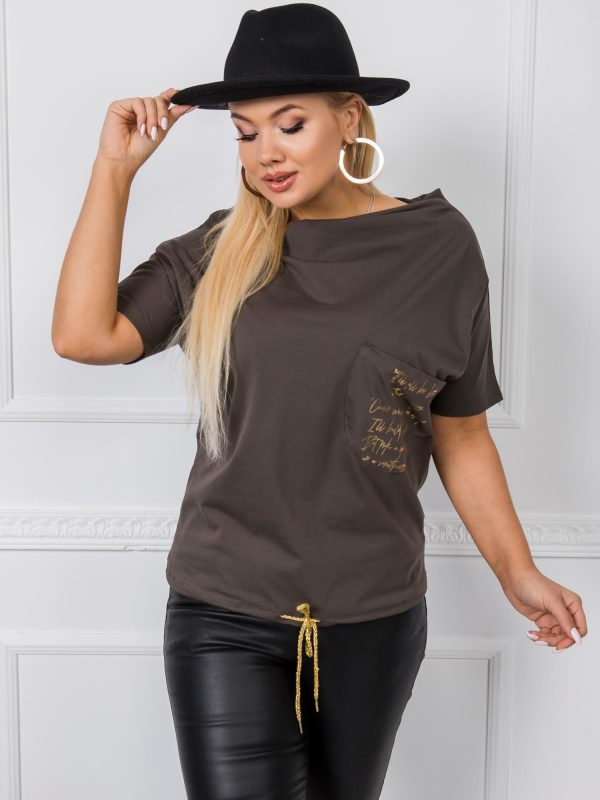 Khaki blouse plus size Haylie