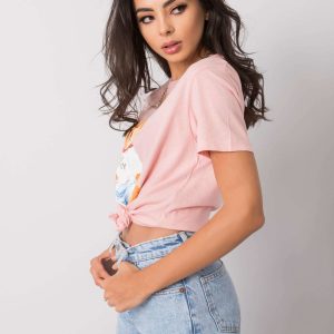 Pale Pink Cotton T-Shirt Mabelle