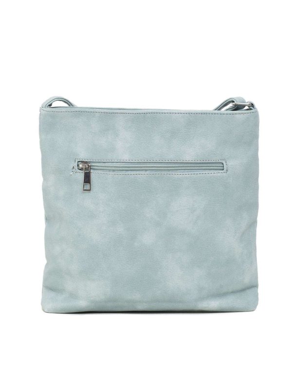 Light blue handbag with pockets