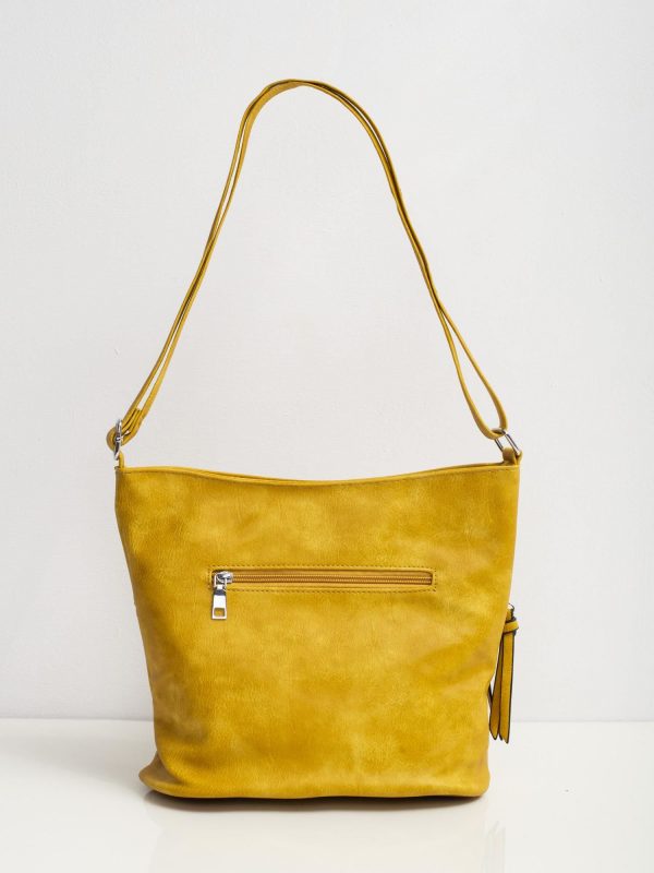 Yellow bag with zipper