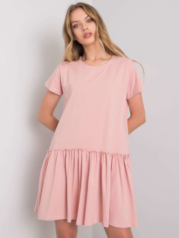 Cammie powder pink ruffle dress