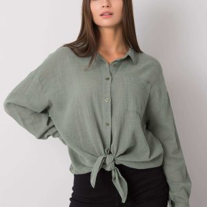 Khaki cotton shirt Etta OCH BELLA