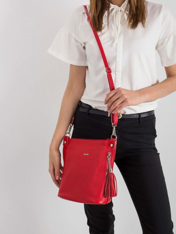 Red Leather Messenger Bag