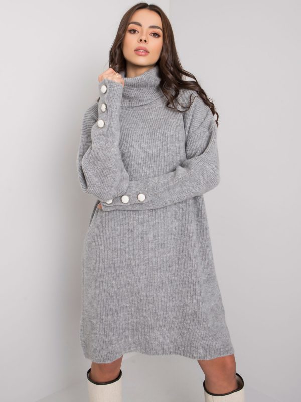 Gray turtleneck dress Irvette RUE PARIS