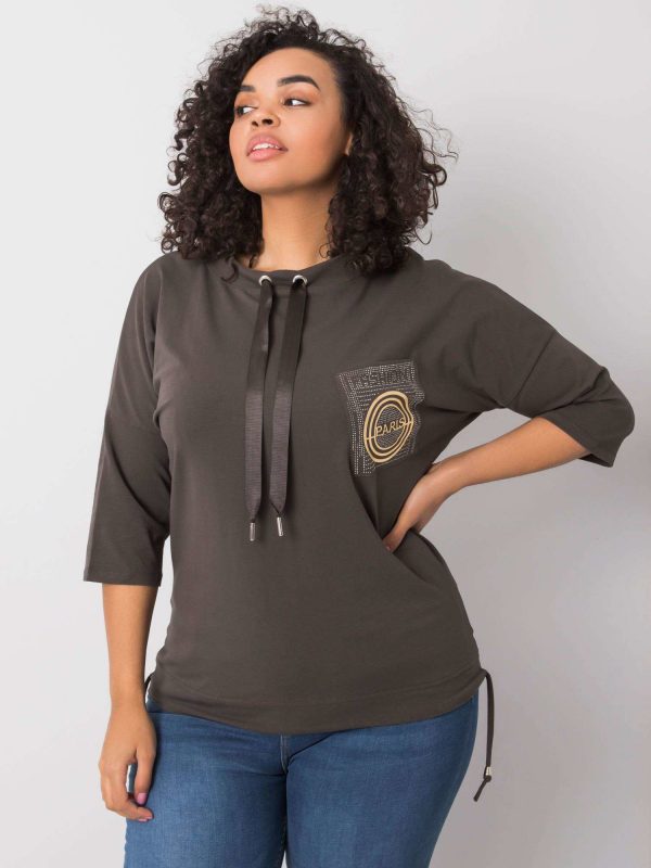 Dark khaki blouse Luciana