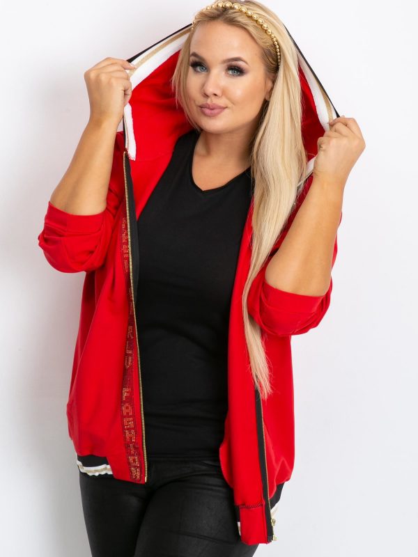 Red plus size sweatshirt Canva