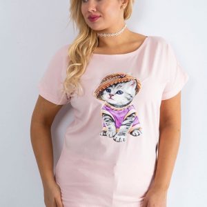 Light pink T-shirt Glory PLUS SIZE