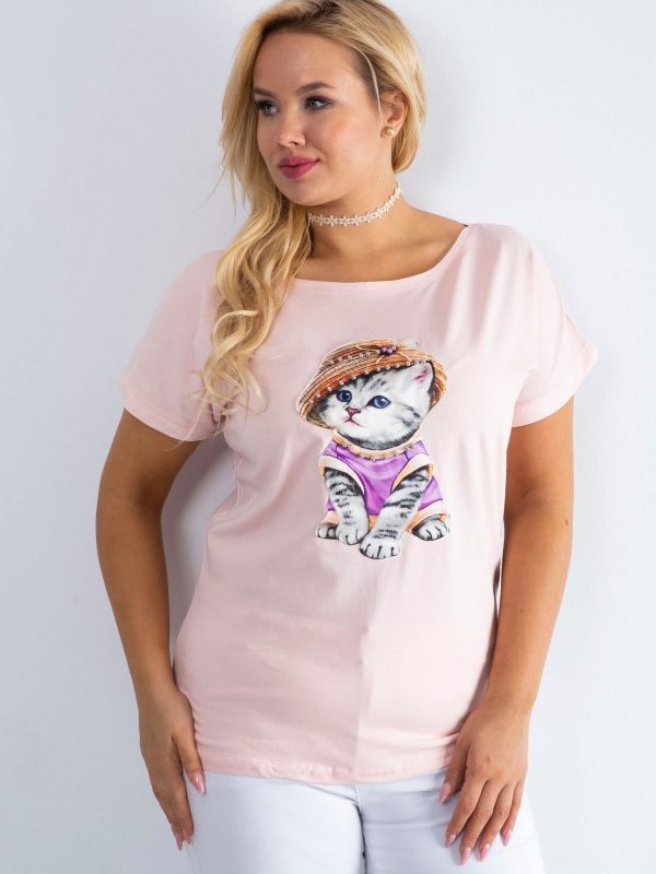 Light pink T-shirt Glory PLUS SIZE