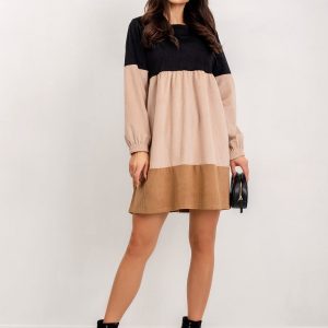 RUE PARIS Black and beige dress Selene