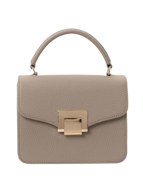 Beige leather bag BADURA