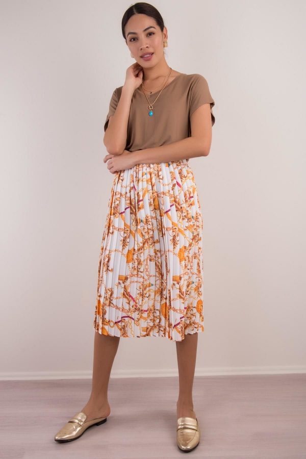 Ecru pleated skirt BSL