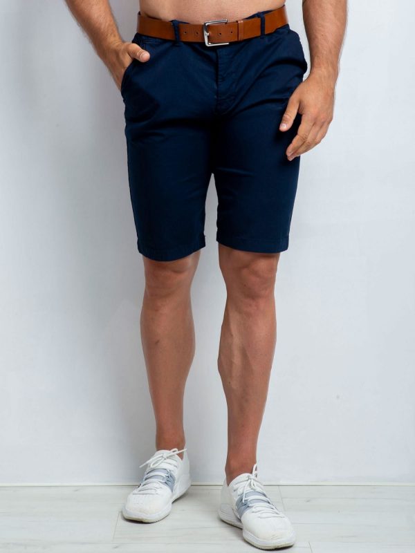 Navy blue shorts for men's plus size Territory