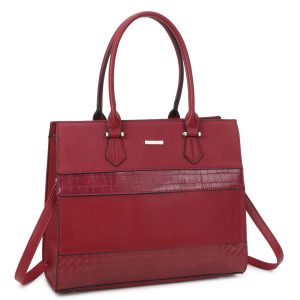 Maroon elegant bag made of eco-leather LUIGISANTO