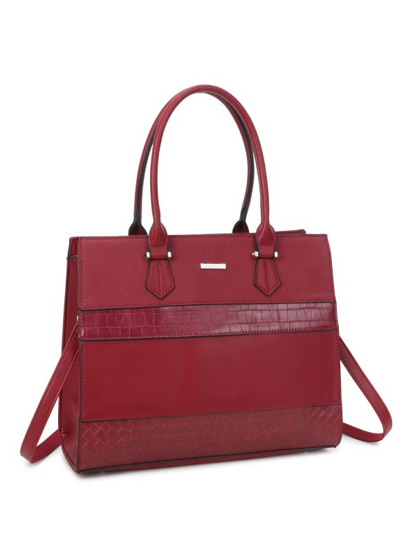 Maroon elegant bag made of eco-leather LUIGISANTO