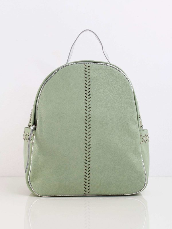 Green Eco Leather Backpack