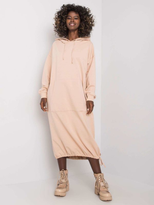 Beige sweatshirt dress Camryn