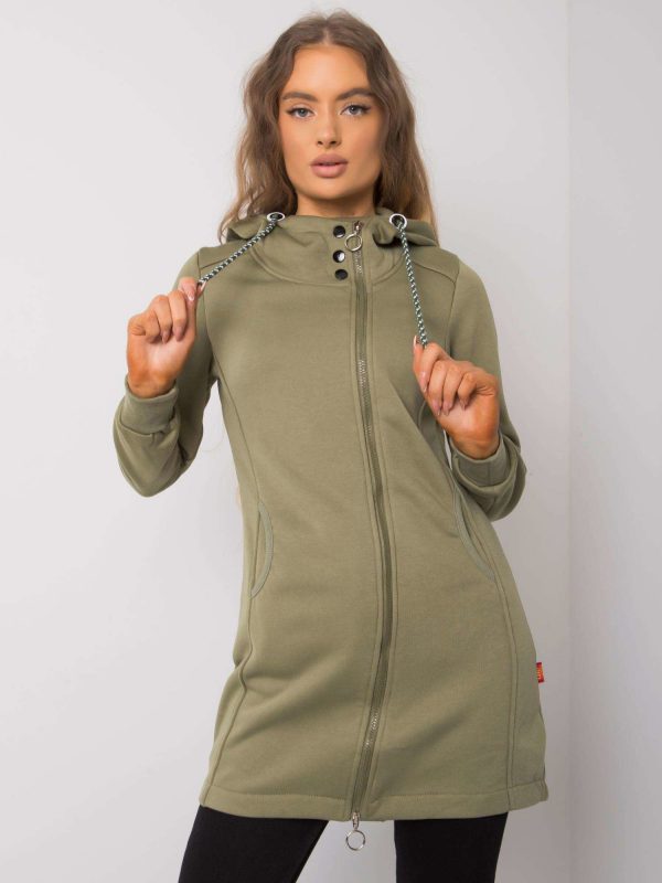 Khaki Cotton Hoodie Hensley