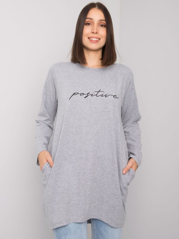 Grey plus size tunic with Kaylah inscription