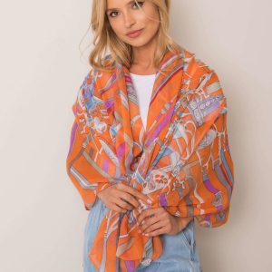 Orange scarf with patterns