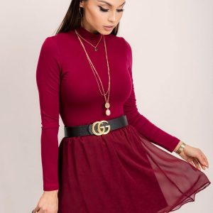 RUE PARIS Burgundy skirt Orchid