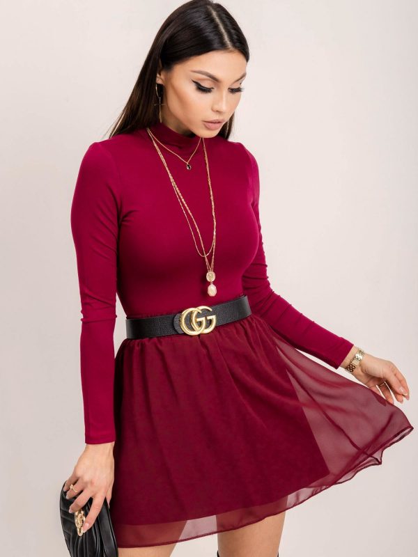 RUE PARIS Burgundy skirt Orchid