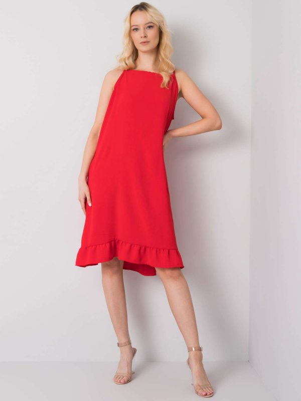 Simone Red Strap Dress