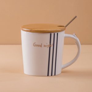 White Printed Ceramic Mug