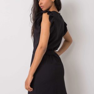 Black dress with belt Aniyah