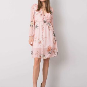 Desirae Pale Pink Floral Dress