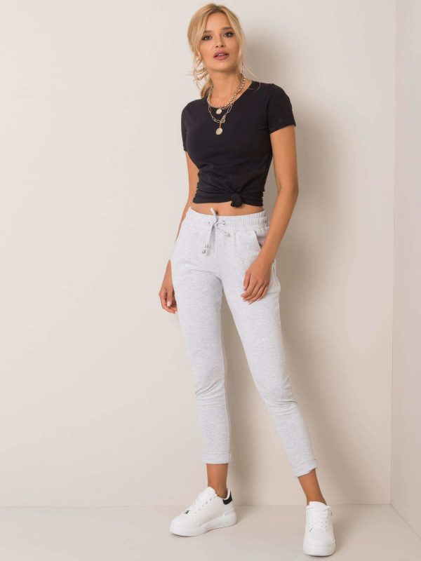 Light grey melange pants Cadence