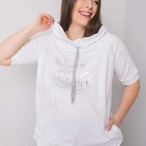 Whitney's white plus size sweatshirt