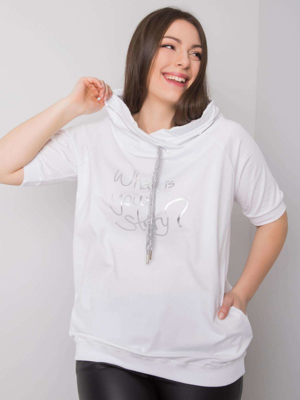 Whitney's white plus size sweatshirt