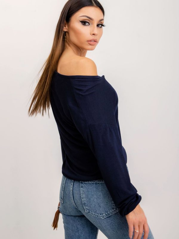 RUE PARIS Navy blue blouse Jules