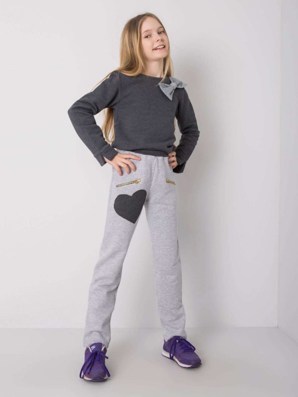 Gray girls sweatpants DODO KIDS