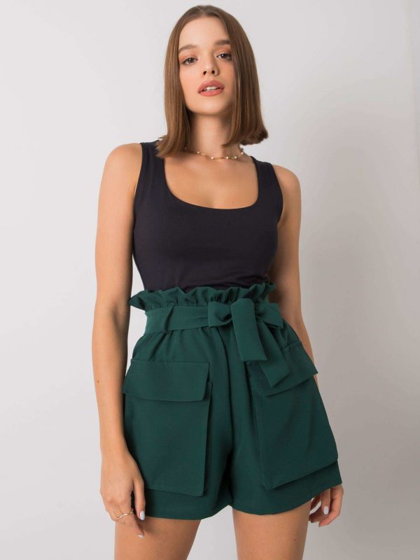 Dark green shorts with pockets Destinee