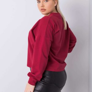 Burgundy plus size sweatshirt Florentia