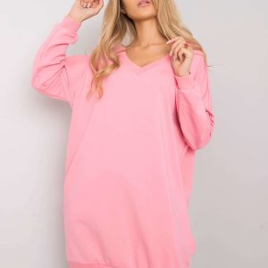 Pink V-neck sweatshirt Nayla