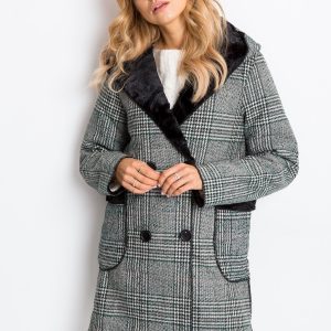 Green and black Risk coat