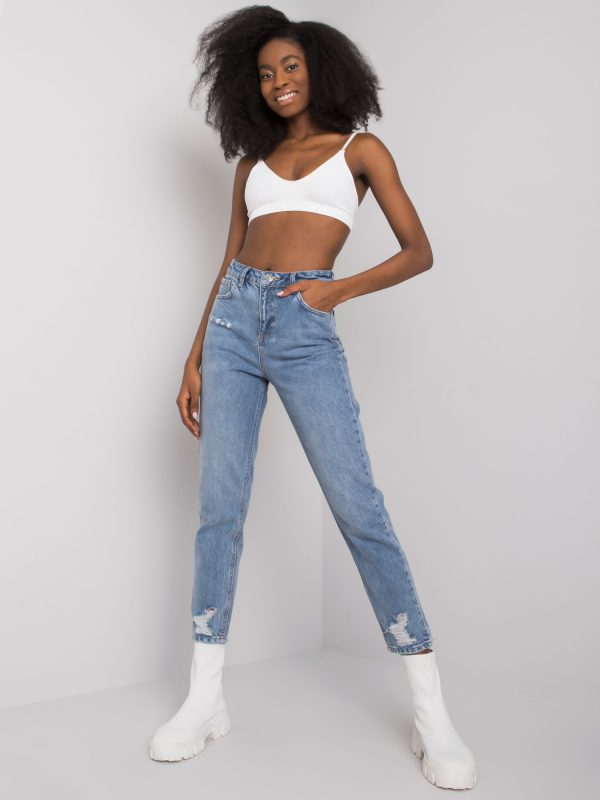 Blue jeans for women high waist Rosalia RUE PARIS