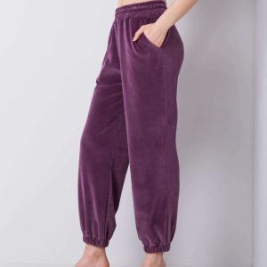 Mariah RUE PARIS Purple Velour Sweatpants