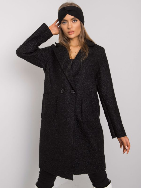 Black classic coat Damme OCH BELLA