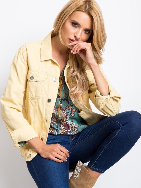 RUE PARIS Light Yellow Daisy Jacket