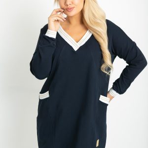 Navy blue tunic plus size Candy