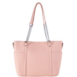 Pink Roomy Chain Shoulder Bag