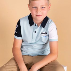 TOMMY LIFE Light Blue Cotton Polo Shirt for Boy