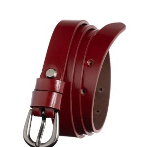 BADURA Women's Burgundy Leather Strap