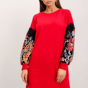 RUE PARIS Red Neffy dress