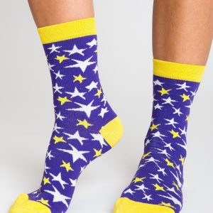 Purple star women's socks